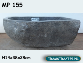 Hoek lavabo riviersteen MP155