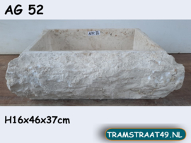Waskom vierkant wit/beige AG52  (46x37cm)