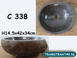 Natuursteen opzetwaskom C338 (42x34cm)