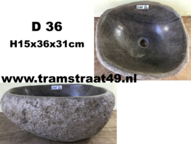 Natuursteen wastafel D36 (36x31cm)