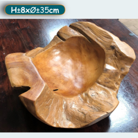 Decoratie schaal teak behandeld