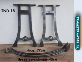 Industriële tafelpoten / wastafelpoten /sidetable poten 72 cm hoog