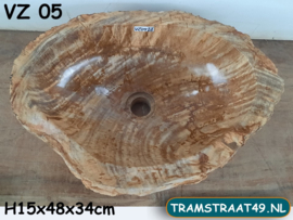 Waskom versteend hout VZ05 (48x34cm)