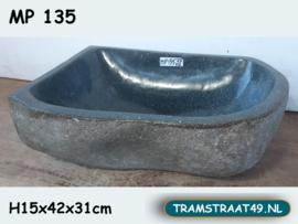Hoek lavabo natuursteen MP135