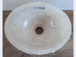 Opzet wastafel voor toilet wit/beige steen VV699 (26x21cm)