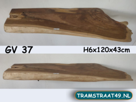 Wastafelblad van teak wortel GV37