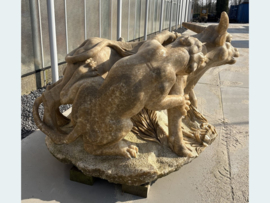 Stier beeld van natuursteen Onyx