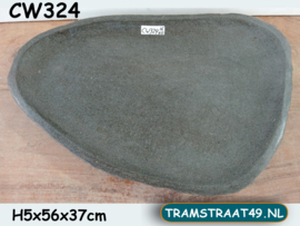 Vogeldrinkschaal riviersteen groot CW324 (56x37cm)