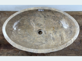 Marmeren opzet waskom kleurig IC19 (61x41cm)