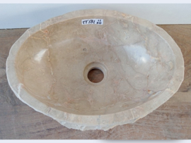 Beige waskom marmer TT181 (36x26cm)