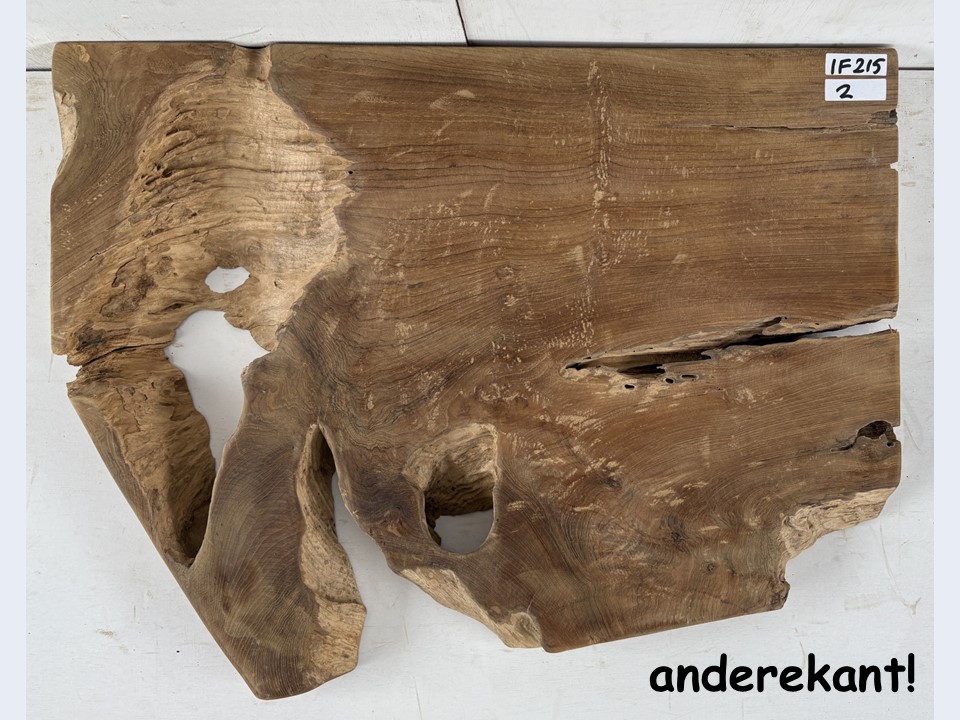 Teak wortel voor lavabo opzet plank IF215 (70x54cm)