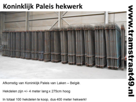 Ijzeren hekwerk van Koninklijk Paleis te koop