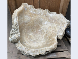 Natuursteen onyx tuinbank / waterbak / kunst object G508