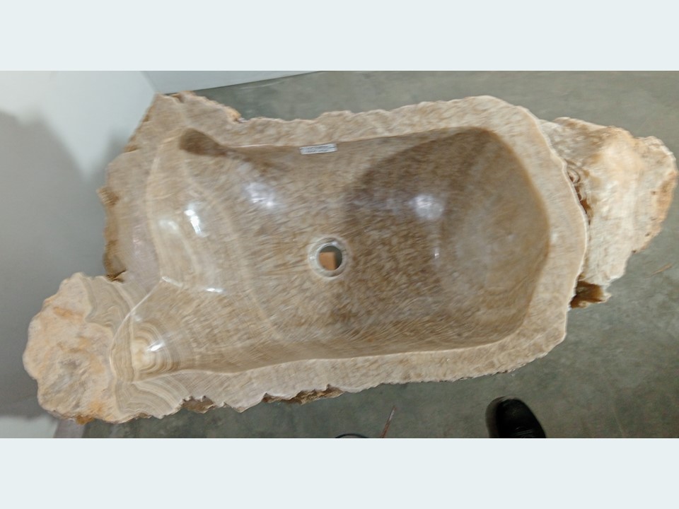 Staande lavabo natuursteen onyx CW484 (H92cm)