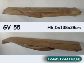 Teak wortel plank / wastafelblad teak wortel GV55