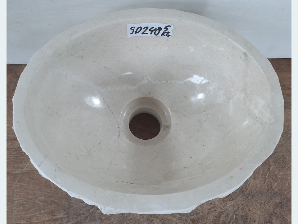 Wit / beige pompbak wc riviersteen SD248 (26x21cm)