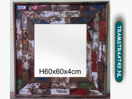Spiegel vierkant kleur mix 60x60 cm