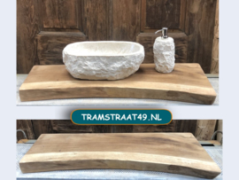 Wastafelblad suar natural 100 cm lang I diverse afmetingen