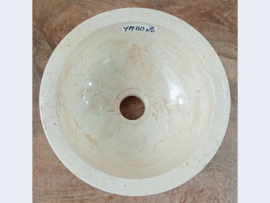 Fontein wc wit/beige rond YM110 (H12xØ25cm)