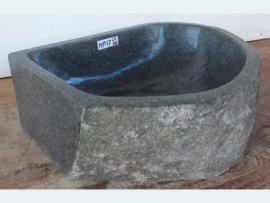 Wastafel driehoek van riviersteen MP117 (41x31cm)