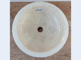 Opzet wastafel rond wit/beige YM70 (Ø40cm)