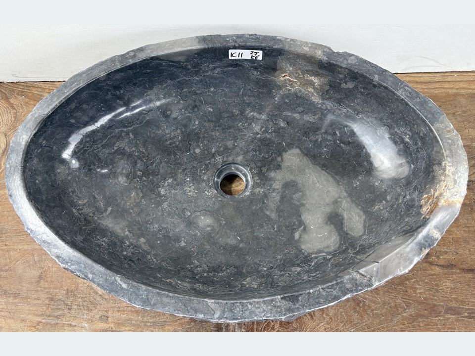 Badkamer pompbak riviersteen grijs/wit IC11 (61x40cm)