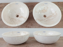 Set waskom beige/wit YM90 (Ø40cm)