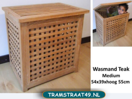 Wasmand van teakhout Medium