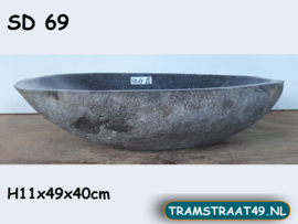 Lage natuursteen waskom SD69