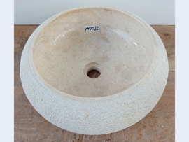 Opzet wastafel rond wit/beige YM70 (Ø40cm)