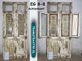 Vintage hoge voordeur met glas deurtjes EG8-8