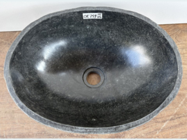 Rots riviersteen waskom ovaal OK259 (41x31cm)
