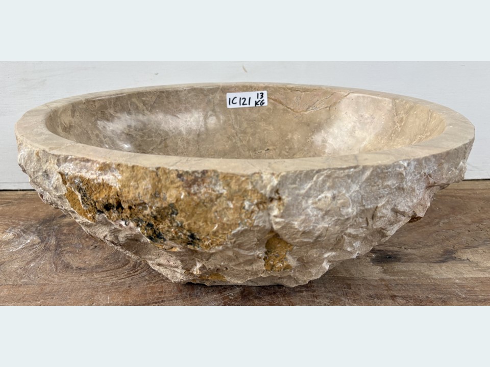 Kleurige lavabo riviersteen IC121 (41x31cm)