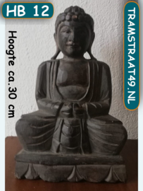 Japanse boeddha houtsnijwerk (30 cm)