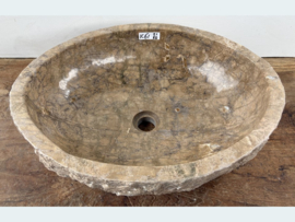 Kleurige pompbak natuursteen IC61 (51x40cm)