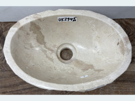 Pompbak wc riviersteen beige/wit UK294 (31x21cm)