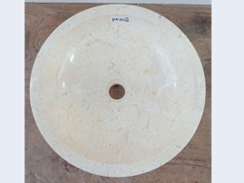 Lavabo rond wit / beige marmer YM101 (H12xØ40 cm)