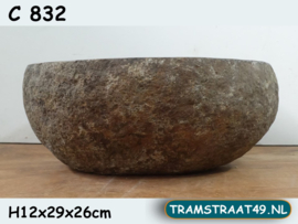 Kleine basalt waskom C832 (29x26cm)