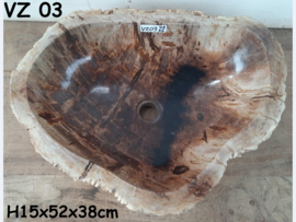 Versteend hout waskom Z03 (52x38cm)