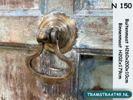 Hoge grote deur / poort teak hout N150