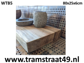 Wastafelblad 80x25cm | suar hout