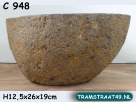 Toilet pompbak natuursteen C948 (26x19cm)