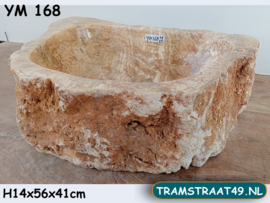 Badkamer waskom natuursteen onyx YM168 (56x41cm)