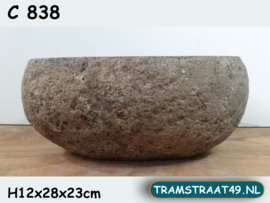 Natuursteen lavabo klein C838 (28x23cm)