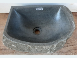 Hoek wasbak riviersteen MP120