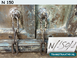 Hoge grote deur / poort teak hout N150