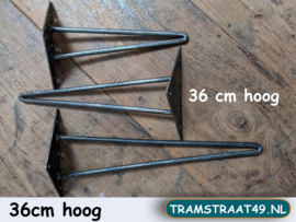 Hairpin tafelpoot | 36 cm hoog | per stuk