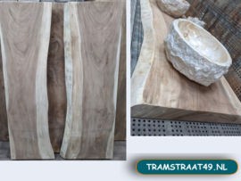 Wastafelblad suar natural 100 cm lang I diverse afmetingen