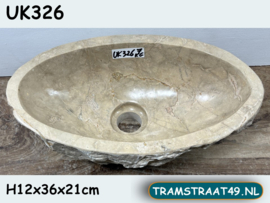 Smalle ovale fontein wc meerkleurig UK326