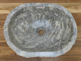 Bathroom sink grey/white stone U680 (41x30cm)